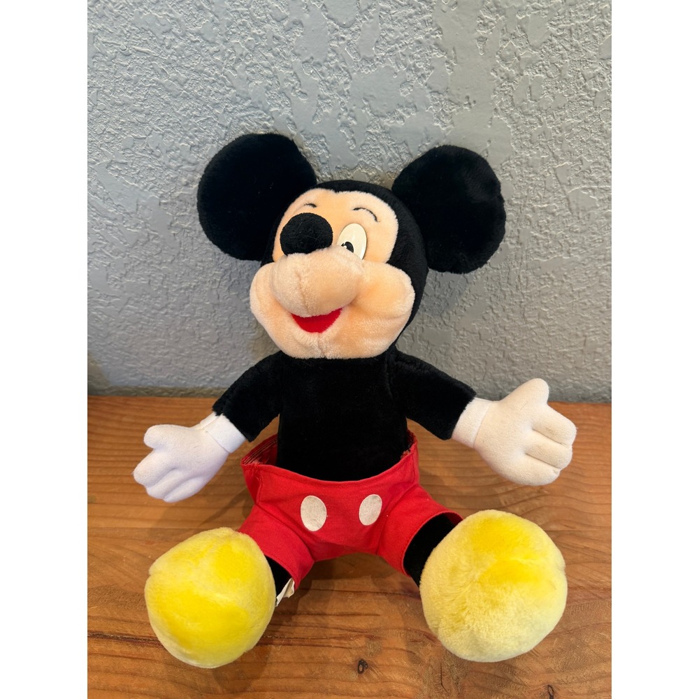 Vintage Mickey Mouse Plush Disneyland Walt Disney World 80s Stuffed Toy 12in